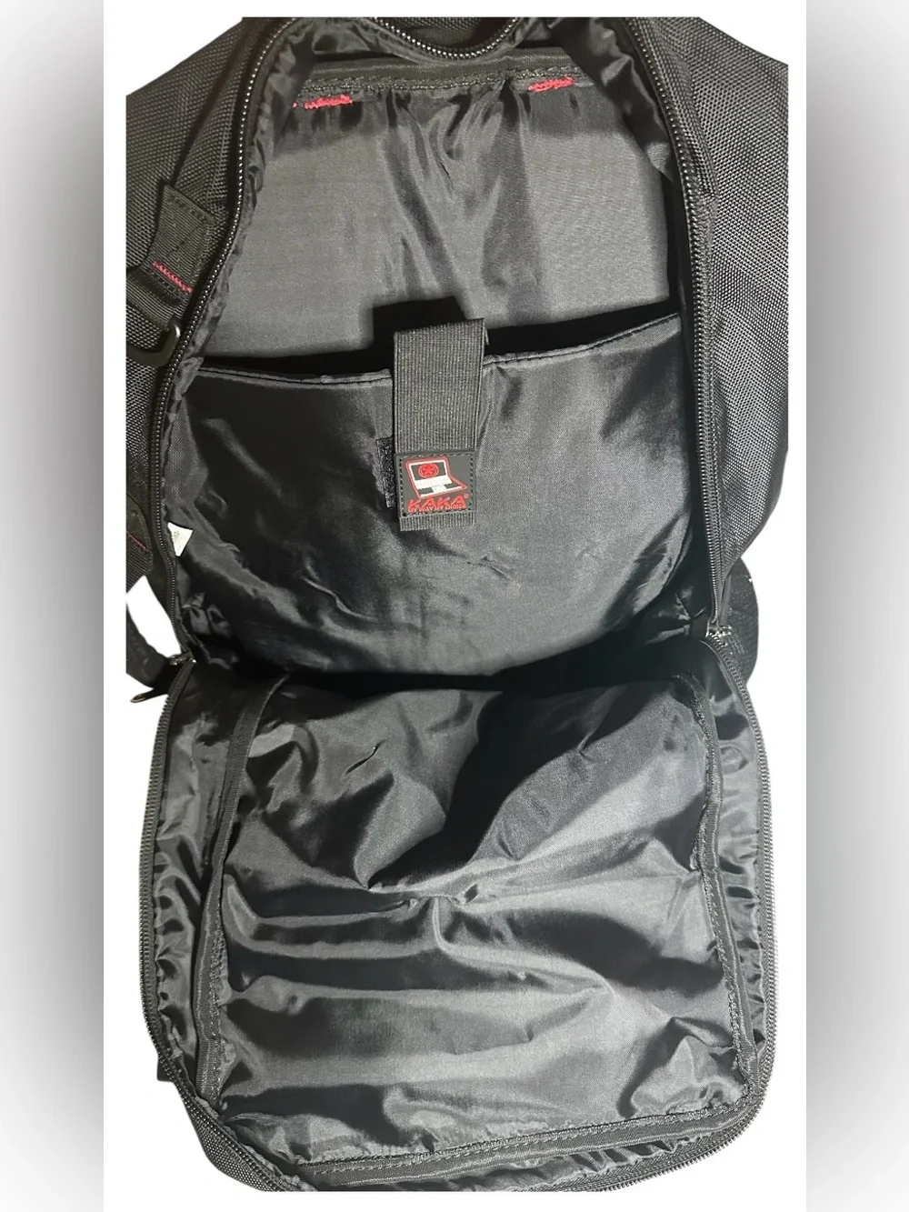 KALA Design Men's Black Backpack - Durable Travel & Commuter Bag. 20”x12”x7”.